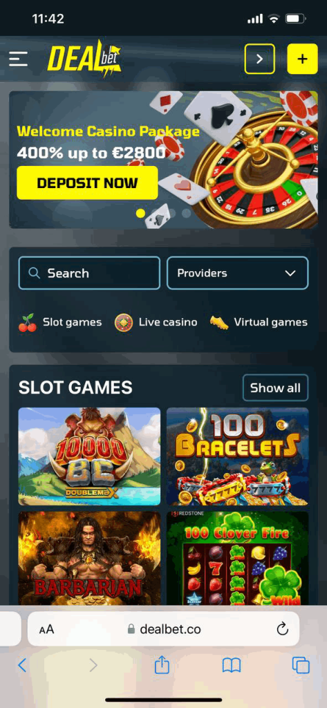 Dealbet Casino Mobile