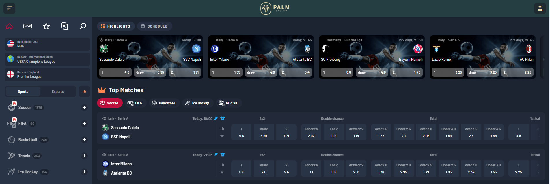 Palm Casino Betting