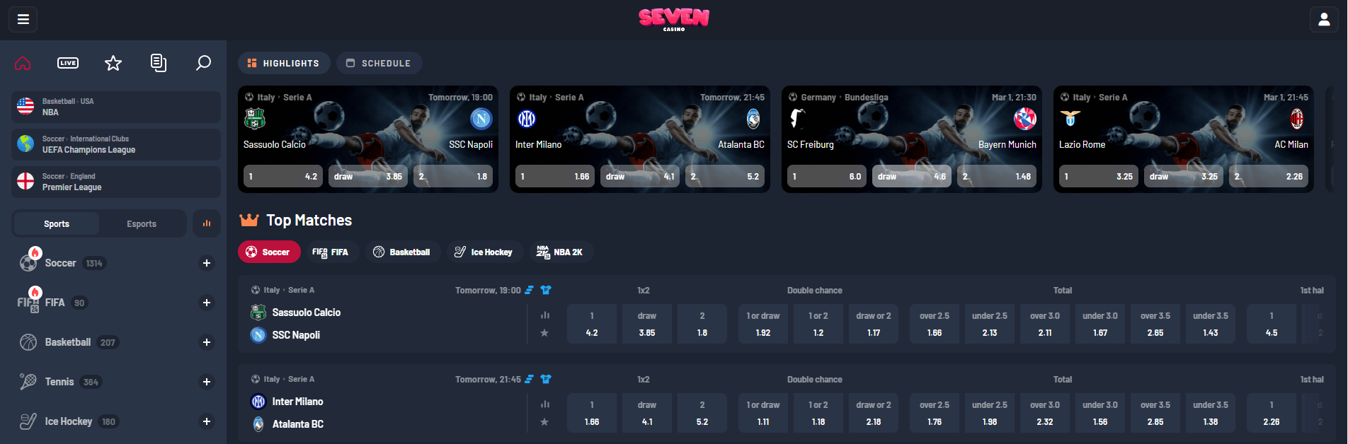 Seven Casino Betting