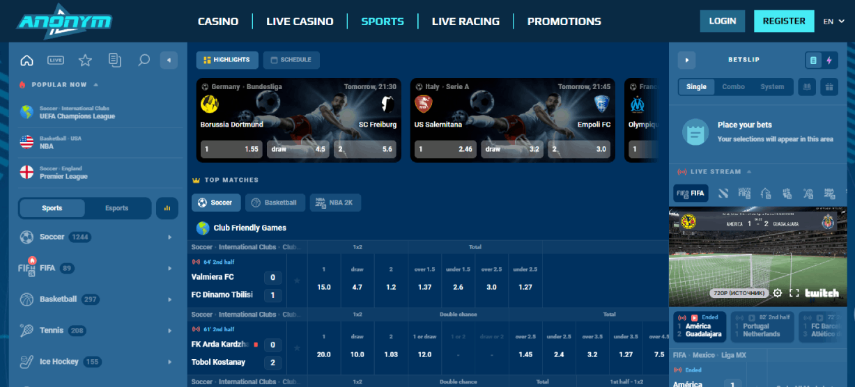 Anonym Bet Casino Betting