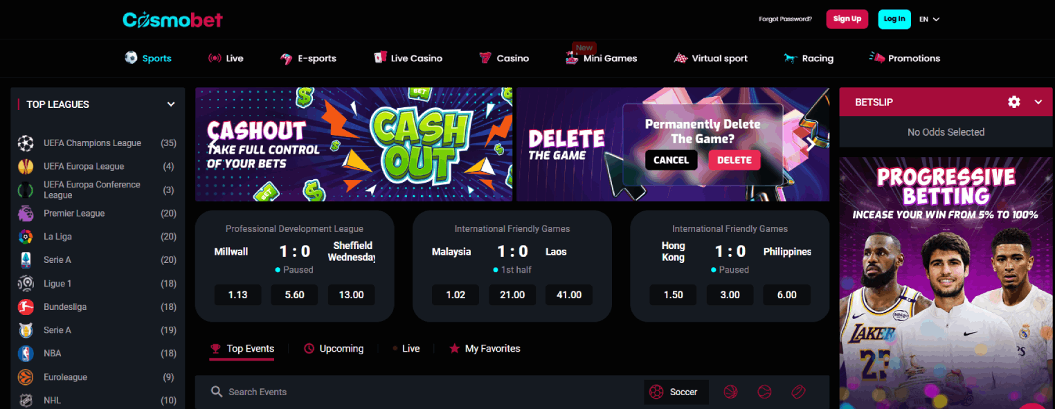 Cosmobet Casino Sportsbook