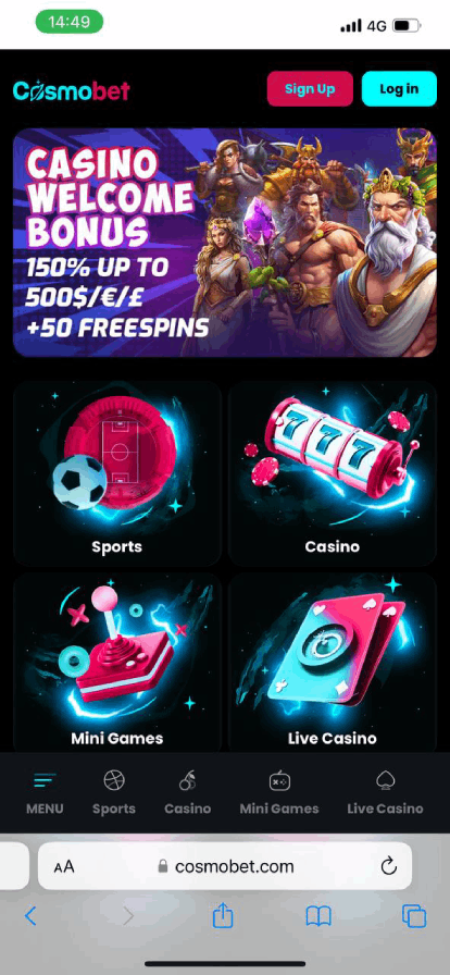 Cosmobet Casino Mobile