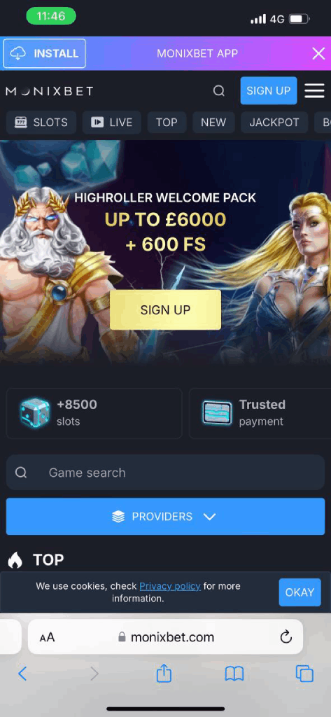 Monixbet Casino Mobile