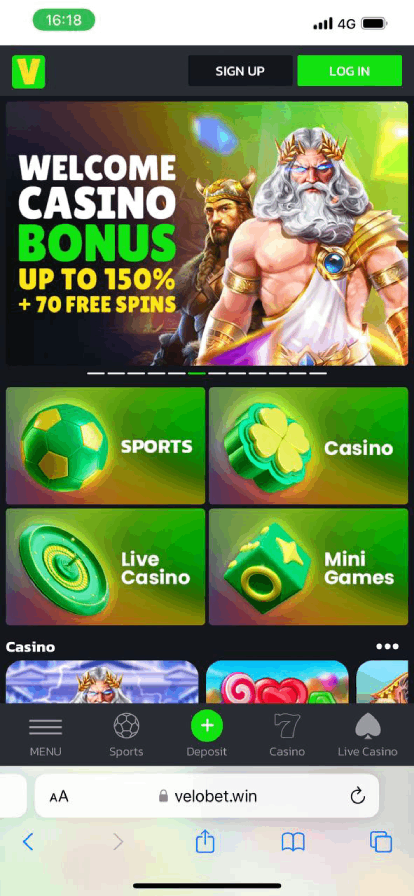 Velobet Casino Mobile