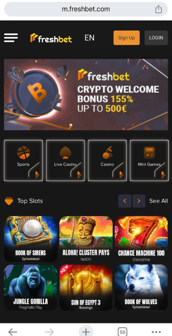 Freshbet Casino Mobile